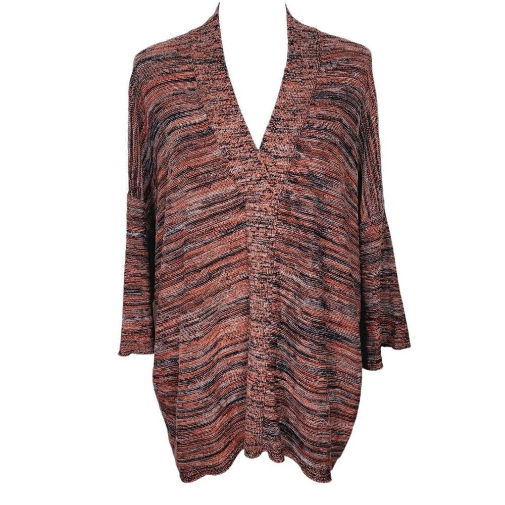 J. Jill Pure Jill Sz Large Petite Sweater Space Dyed Oversized Cotton Mature EUC